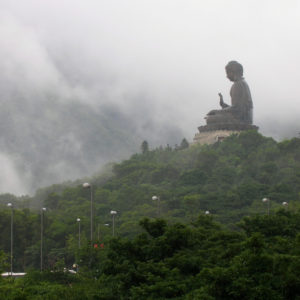 The Big Buddha or Tian Tan Buddha on the hilltop