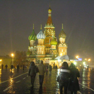St. Basil's Cathedral in the rain