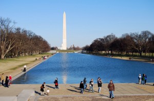 Reflecting Pool and Washington Monument in Washington D.C. - photography by Jenny SW Lee
