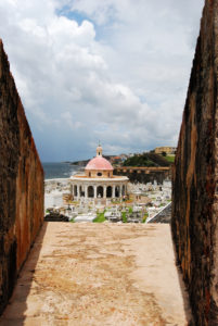 Looking out from El Morro Fortress at the San Juan Cemetery - photography by Jenny SW Lee