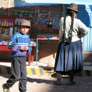 Street vendor in Puno, Peru