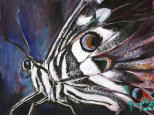 Moth - acrylic by Jenny S.W. Lee