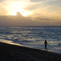 Sunset at Barking Sands Beach in Waimea